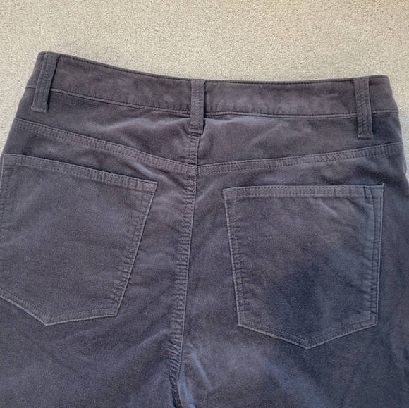 Talbots Gray Velveteen High Rise Pants Size 6 - Picture 8 of 11